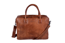 Afbeelding in Gallery-weergave laden, DSTRCT Exclusive Lederen Laptoptas 15,6 inch cognac