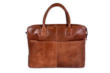 Afbeelding in Gallery-weergave laden, DSTRCT Exclusive Lederen Laptoptas 15,6 inch cognac