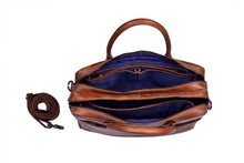 Afbeelding in Gallery-weergave laden, DSTRCT Exclusive Lederen Laptoptas 15,6 inch cognac