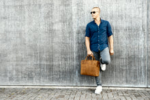 Afbeelding in Gallery-weergave laden, DSTRCT Exclusive Lederen Laptoptas 15,6 inch cognac
