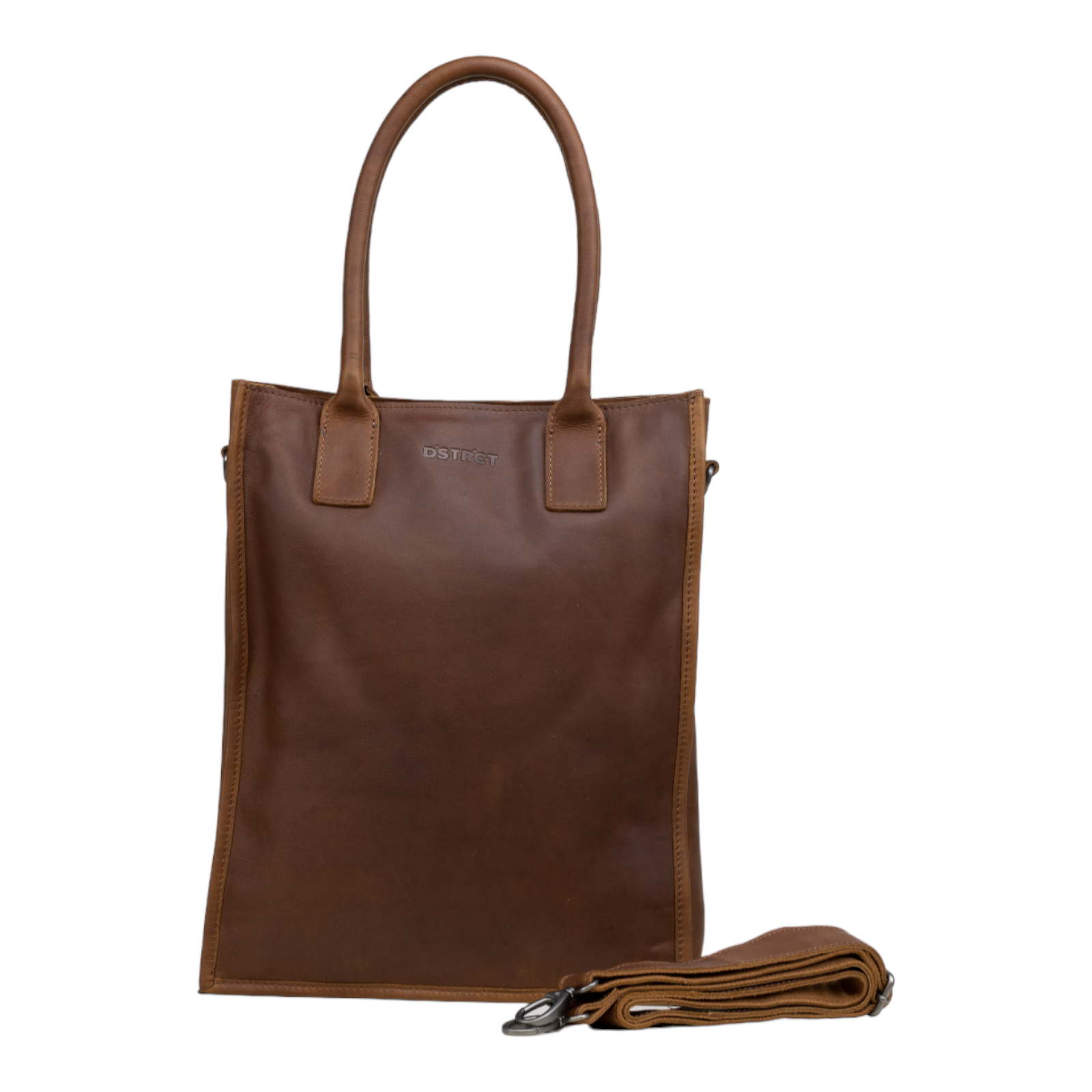 DSTRCT Preston Park Shopper Laptoptas 15 6 inch Cognac DSTRCT