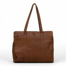 Afbeelding in Gallery-weergave laden, DSTRCT Exclusive Lederen werktas laptoptas 15,6 inch cognac
