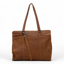 Afbeelding in Gallery-weergave laden, DSTRCT Exclusive Lederen werktas laptoptas 15,6 inch cognac
