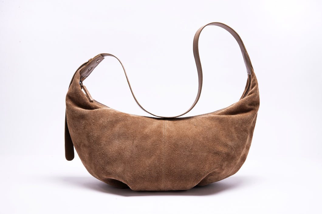 DSTRCT Exclusive Suede Schoudertas Taupe