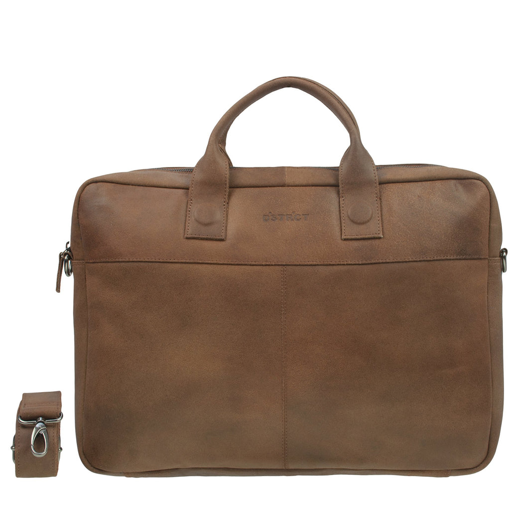 DSTRCT Laptoptas Fletcher Street 17 inch cognac