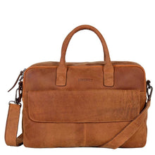 Afbeelding in Gallery-weergave laden, DSTRCT Wall Street Laptoptas 17 inch cognac
